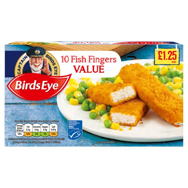 Birds Eye Value 10 Fish Fingers 250g