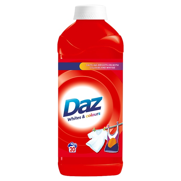 Daz Washing Liquid For Whites & Colours Clothes 20 Washes
