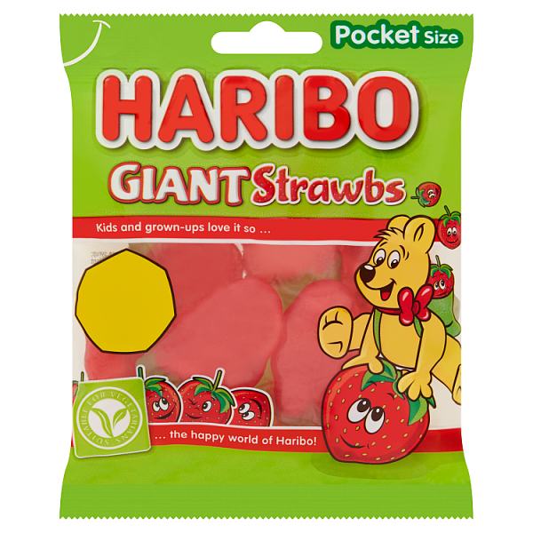 HARIBO Giant Strawbs Bag 70g 50p PM