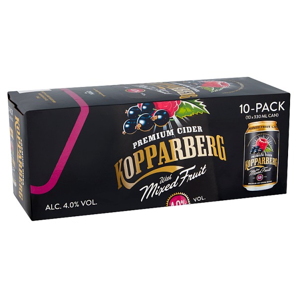 Kopparberg Premium Cider with Mixed Fruit Fridge Pack 10 x 330ml