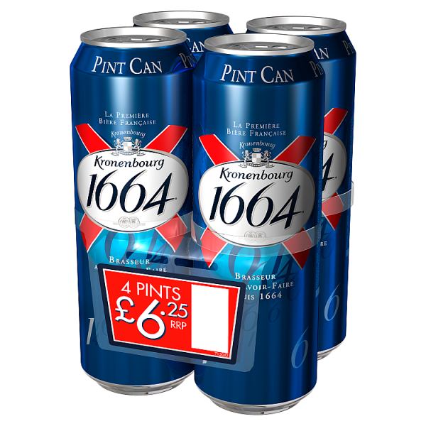 Kronenbourg 1664 Lager Beer 4 x 568ml