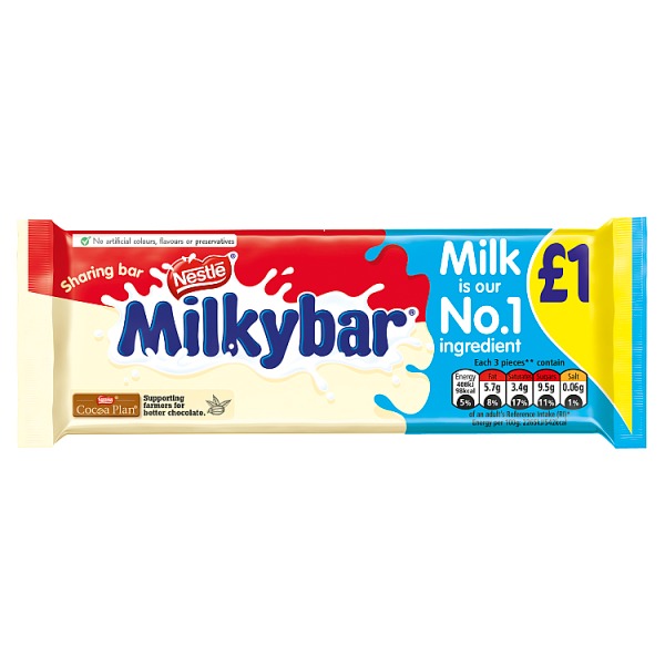 Milkybar White Chocolate Sharing Block 100g