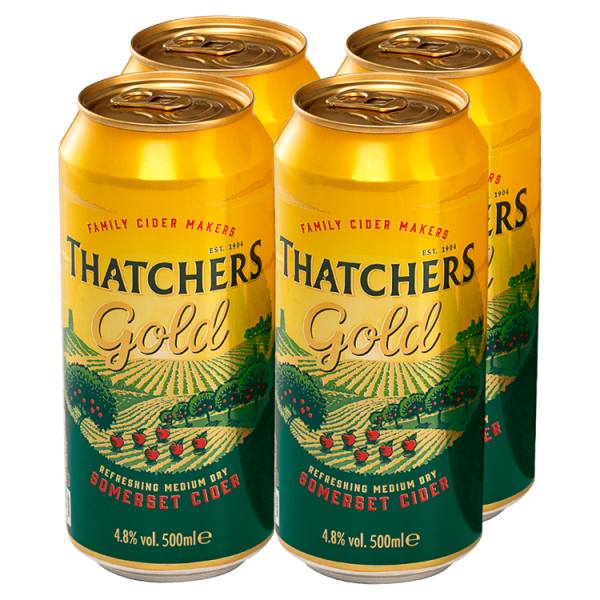 Thatchers Gold Cider 500ml 4x500ml