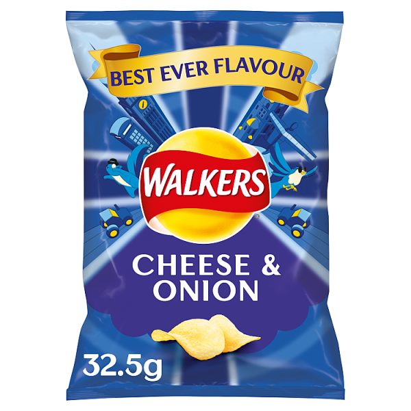 Walkers Cheese & Onion Crisps 32.5g