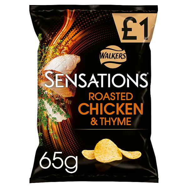 Walkers Sensations Roasted Chicken & Thyme Crisps 65g